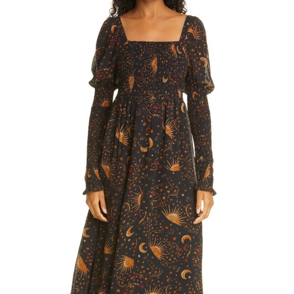 FARM Rio Sky Leopard Midi Dress - XL